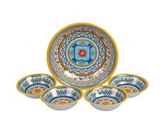 Certified International PORTO5PC Portofino Salatbesteck, Melamin, mehrfarbig, 5-teilig