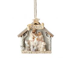 Enesco Jim Shore Heartwood Creek White Woodland 2018 Weihnachtskrippe