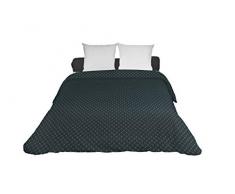 Soleil docre Lorenzo Bettdecke, Polyester-Baumwoll-Mischgewebe, 220 x 240 cm, Blau