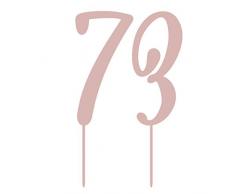 MAGJUCHE Rose Gold 73 Acryl Geburtstagskuchenaufsatz Nummer 73 Rose 73. Geburtstag Kuchen Topper, Junge oder Mädchen Geburtstag oder Jahrestag Party Dekoration