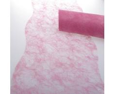 Deko AS GmbH Sizoflor Tischband Wellenschnitt rosa ca. 25 cm Rolle 25 Meter 60W 014-R