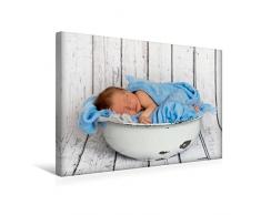 Calvendo Premium Textil-Leinwand 45 cm x 30 cm Quer, Baby Boy | Wandbild, Bild auf Keilrahmen, Fertigbild auf Echter Leinwand, Leinwanddruck: Ein Motiv aus Dem - Hallo Leben Menschen Menschen