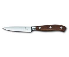 Victorinox 7.7200.10G Grand Maître Wood Officemesser, geschmiedet, 10 cm, gerader Schliff, in Geschenkschachtel, Holz