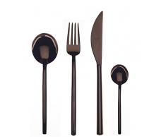 Mepra SPA 109022024 Besteckgarnitur, Design Due Bronzo, 24-teilig