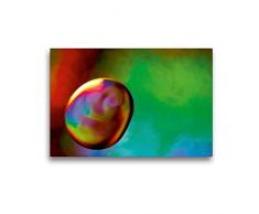 Premium Textil-Leinwand 45 x 30 cm Quer-Format Farbrausch mit Öl und Wasser | Wandbild, HD-Bild auf Keilrahmen, Fertigbild auf hochwertigem Vlies, Leinwanddruck von Veronika Rix