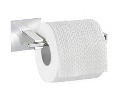WENKO Turbo-Loc® Edelstahl Toilettenpapierhalter ohne Deckel Quadro - Befestigen ohne bohren, Edelstahl rostfrei, 16.5 x 6.5 x 7 cm, Chrom