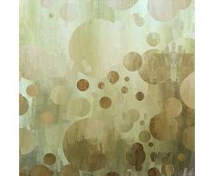 Buyartforless Kunstdruck auf Leinwand, oval, abstrakt, von Brandi Fitzgerald, 45,7 x 45,7 cm, goldfarben