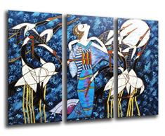 Wandbild - Abstraktes Kunst Bild, 97 x 62 cm, Holzdruck - XXL Format - Kunstdruck, ref.26171