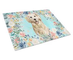 Carolines Treasures CK3425LCB Golden Retriever, Glas, große Schneidebretter, 12 H x 16 W, mehrfarbig