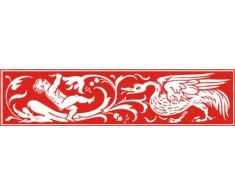 INDIGOS 4051095027409 Wandtattoo w259 Vogel, Baby 120 x 71 cm, rot