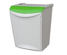 Denox Ecosystem Abfalleimer, 25 l Zentimeter Verde y gris