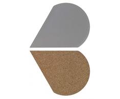 Freeform Connect BlÃ¼tenblatt grau Untersetzer, Kunstleder, One Size