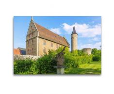 Premium Textil-Leinwand 120 x 80 cm Quer-Format Romantisches Ochsenfurt | Wandbild, HD-Bild auf Keilrahmen, Fertigbild auf hochwertigem Vlies, Leinwanddruck von Hanna Wagner