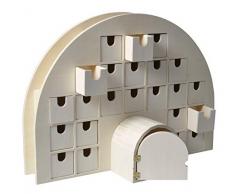 Artemio Adventskalender Igloo, Holz, 44 x 15,5 x 32 cm