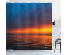 Schädel Decor Vorhang für die Dusche von ambesonne, Skulls verschiedene Expressions Evil, mit gekrönt Death Monster Halloween, Stoff Badezimmer Decor Set mit Haken, sand braun gelb, Textil, Multi 7, 69W x 75L