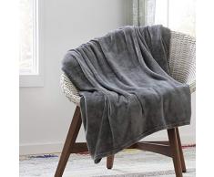 Linenspa Fleecedecke King (108”x90” Inches) grau