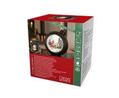 Konstsmide, 4362-000, LED Weihnachtskugel Weihnachtsmann mit Kindern, wassergefüllt, 5h Timer, warm weiße Diode, batteriebetrieben, Innen