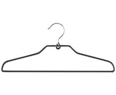 COMPACTOR 3er Set rutschhemmende Kleiderbügel, Mit Hosensteg aus Holz, Grau, Kunststoff, Metall und Kunststoff, 0,5 x 40,3 x 17,7 cm, RAN7133