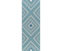 Universal Teppich Chevron, Läufer, Teppich, 221 x 79 cm, 8 Stück, Polypropylen, Blau, 221 x 79 x 0,12 cm