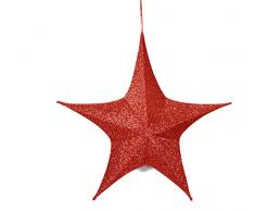 Due Esse s.r.l. Zwei Stella Kleiderhaken, abschließbar, aus Aluminium und Glitterstoff Rot, 80 cm