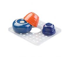 InterDesign 58560EU Waschbeckenmatte mit Loch, durchsichtig