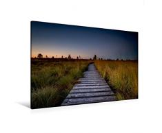 Calvendo Premium Textil-Leinwand 120 cm x 80 cm quer, Die markanten Stege des Hohen Venns | Wandbild, Bild auf Keilrahmen, Fertigbild auf echter Leinwand, Leinwanddruck Natur Natur