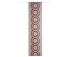 Deko Trends Schiebevorhang, Stoff, rot-grau, 245x60x245 cm