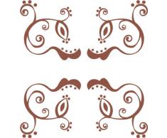 INDIGOS 4051095047858 Wandtattoo w421 Pflanze Blume 120 x 112 cm, blau