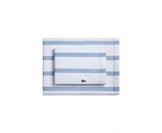 Lacoste 16369938 Perkal Bedrucktes Bogen für Doppelbett, Größe XL, Camee-Green Dot Queen Archive Zen Blue
