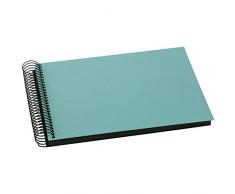 Goldbuch Spiralalbum, Bella Vista, 23 x 17 cm, 40 schwarze Seiten, Leinen, Aqua, 20907