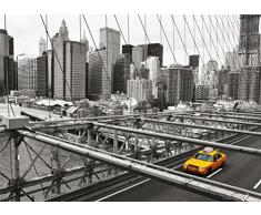 AG Design FTM 0817 New Yorker Taxi, Papier Fototapete - 160x115 cm - 1 Teil, Papier, multicolor, 0,1 x 160 x 115 cm