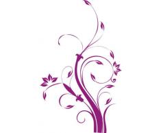 INDIGOS WG20310-10 Wandtattoo w310 Blume Ast Äste Baum Pflanze Wandaufkleber 96 x 59 cm, violett