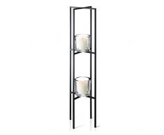 Blomus Nero Standleuchter, Metall, schwarz, H 90 cm, B, T 24 cm