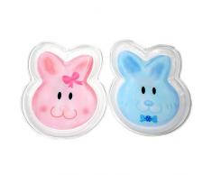 Chef Craft 21563 Select Essteller, Motiv: Osterhasen, 26 cm, Blau / Rosa