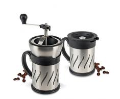 Peugeot Paris Press Kaffeemühle und Kaffeebereiter in einem, Edelstahl, Kunststoff, Glas, 1