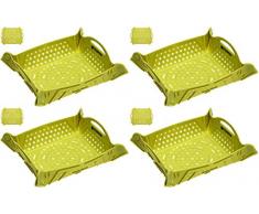 kitchenized von Chef Mori Silikon Matte | Sieb | Spülbeckenmatte | Lebensmittel Korb | Untersetzer | Abtropfmatte 27,9 x 35,6 cm grün