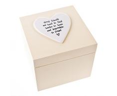 East of India – Good Friends Are Hard To Find Porzellan Tasse und Box