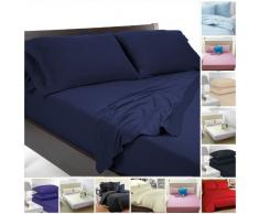 Highliving Spannbetttuch, Navy, Einzelbett