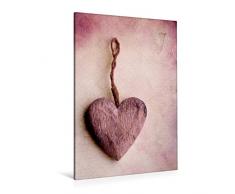 Calvendo Premium Textil-Leinwand 80 cm x 120 cm hoch, Herzliches | Wandbild, Bild auf Keilrahmen, Fertigbild auf echter Leinwand, Leinwanddruck: Romantisches Herz Lifestyle Lifestyle
