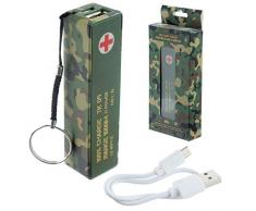 Puckator Schlüsselanhänger mit Power Bank USB – Camouflage – Camouflage