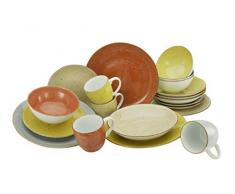 Creatable, 20446, Serie Vintage Nature SPICY, Geschirrset, Kombiservice 16 teilig, Porzellan