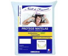 Nuit de France 329403 Schutzbezug für Matratze, Baumwolle/PVC, WeiÃ, weiÃ, 70 x 190 cm
