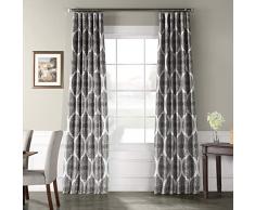 halben Preis Drapes Royal Bedruckte Kunstseide TAFT Verdunkelungsvorhang, grau, 50 x 96