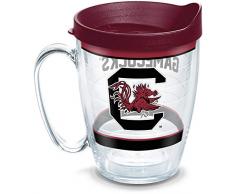 Tervis Isolierbecher mit Wickel und Deckel Kastanienbraun 16oz Mug farblos