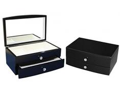 Dorex Schmuckkästchen, Schublade, Holz, Schwarz, Einheitsgröße