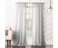 Nr.918 Tayla Crushed Texture Semi-Sheer Schlaufenschal Fensterplatte 50 x 63 grau