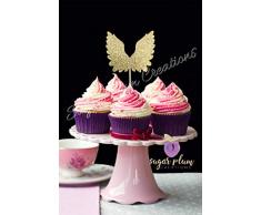 Sugar Plum Creations Set von 12 Engel Flügel Cupcake Topper