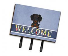 Carolines Treasures Wandhaken, Drahthaar, Schwarz, Hellbraun, 3-Fach Mehrfarbig