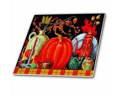 3dRose CT 36423 _ 1 Herbst Ernte Tisch Malerei Nr. 2-Ceramic Fliesen, 4-Zoll