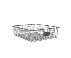 Spectrum Diversified Vintage-Drahtkorb, Aufbewahrungslösung aus Stahl für Küche, Speisekammer, Schrank, Bad, Handwerksraum und Garage, 12 x 16, industriell grau